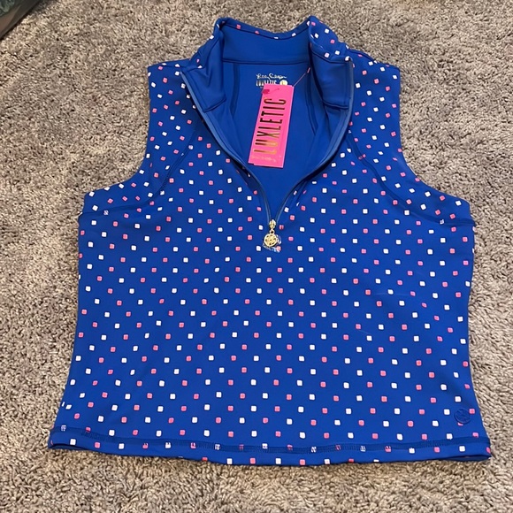 Lilly Pulitzer Tops - NWT Lilly Pulitzer Callie Half Zip UPF 50 - Lilly Squared Luxletic - Size L